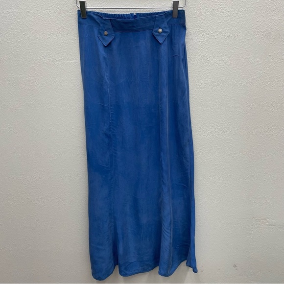 New Frontier Clothing Co Vintage Blue Maxi Skirt Size Medium - Picture 1 of 8
